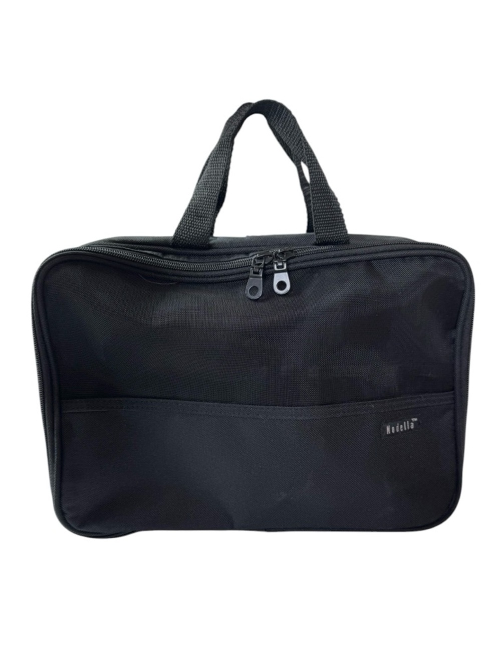 Modella Black‎ Hanger Travel Toiletry Cosmetic Case with Top Handles